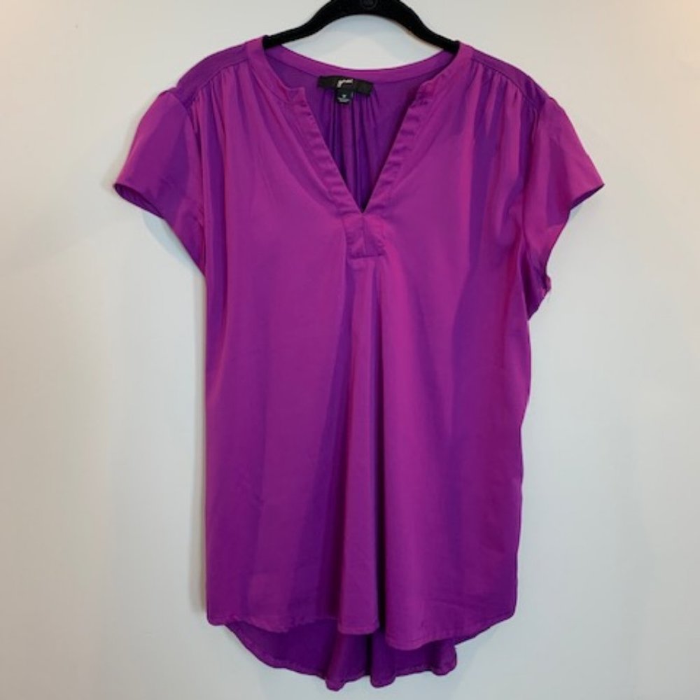 Mixed Media Short Sleeve Top